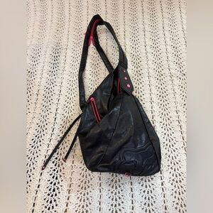Fox Black and Pink Leather Bag